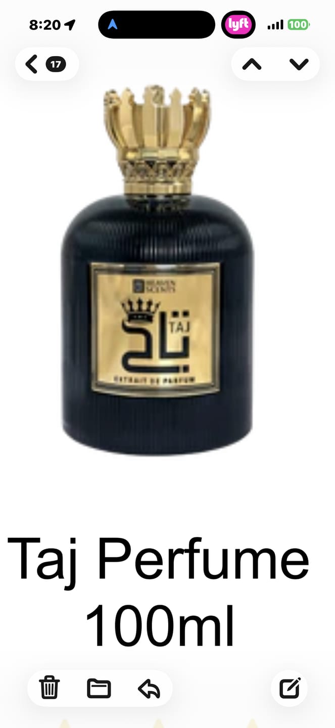 Customer photo review of Taj Perfume 100ml