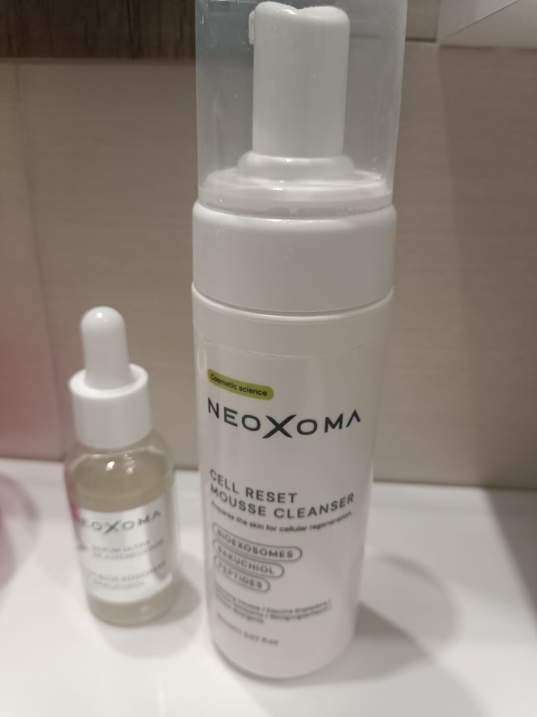 Customer photo review of Pack Sérum Ultra Rejuvenecedor & Limpiador Facial Cell Reset