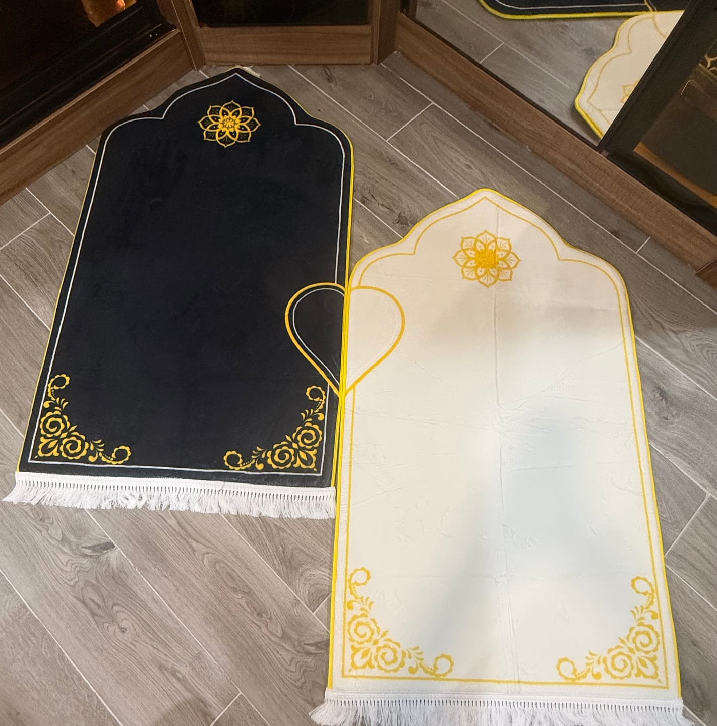 Customer photo review of Couple's Padded Prayer Mat (Set of 2)