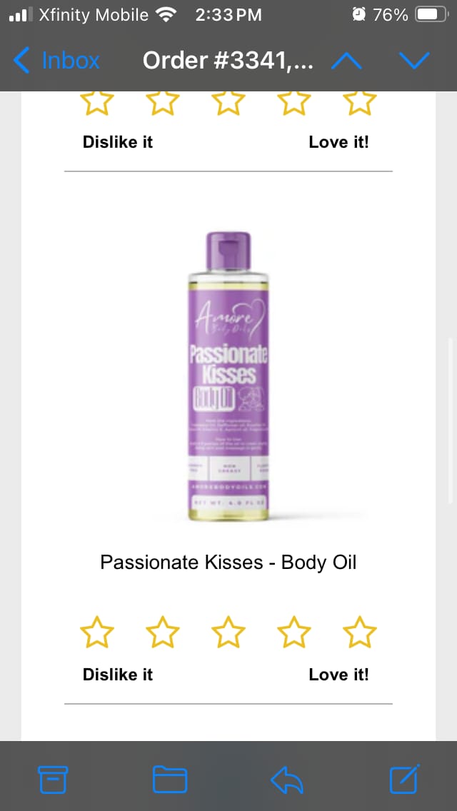 Customer photo review of Butt Naked - Body Oil