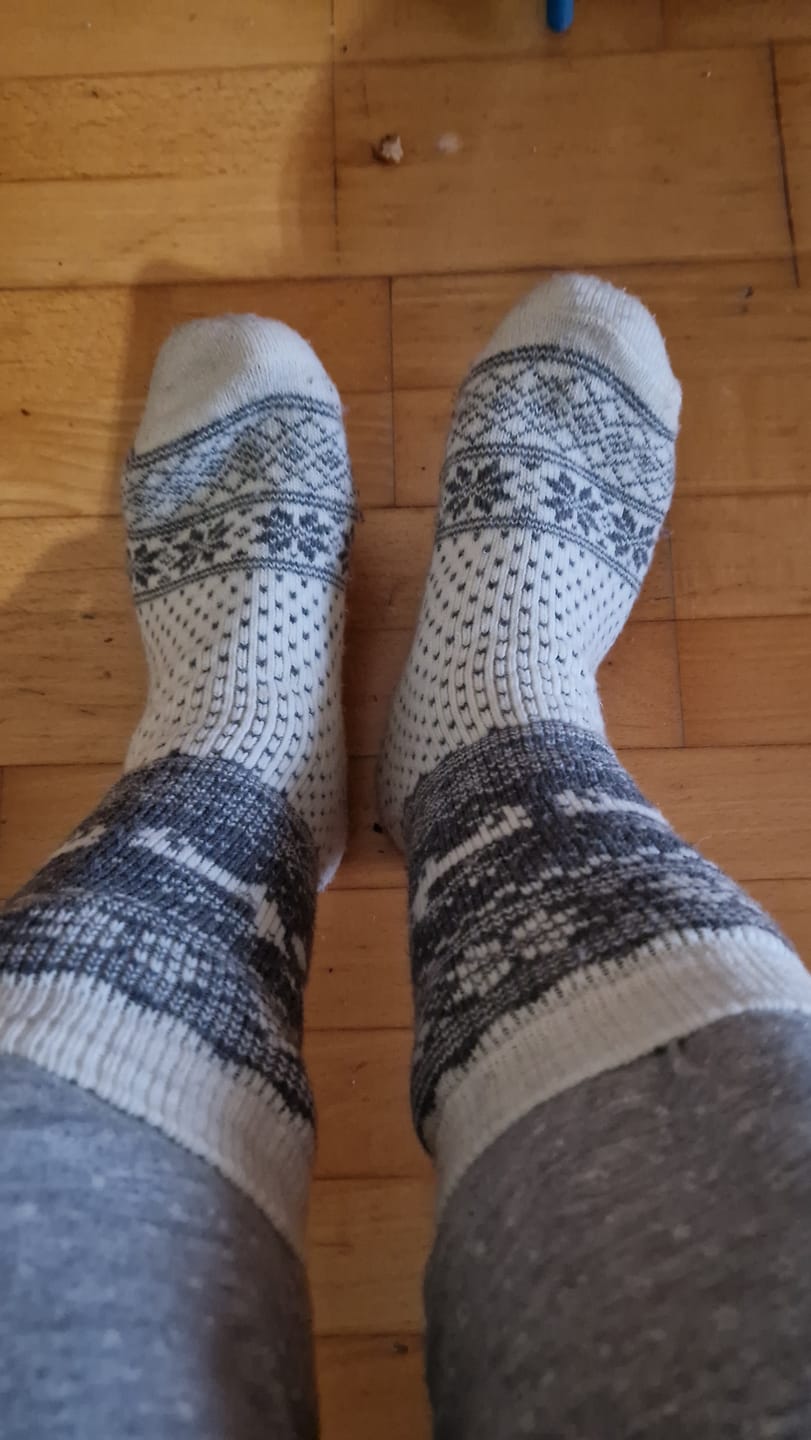 Customer photo review of Alpaka-& Merino Norweger-Socken