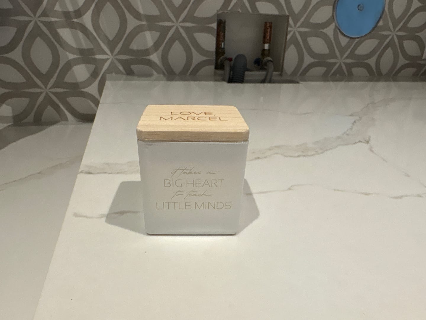 Customer photo review of TEACHER LOVE CANDLE