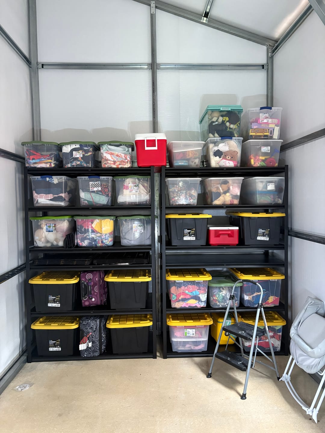 Customer photo review of REIBII 6-Tier 55" W Heavy Duty Industrial Garage Shelving, Adjustable Metal Storage Shelving Units, For Basement&Warehouse