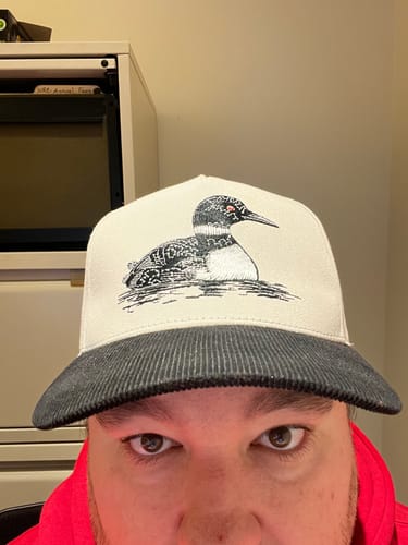 Customer photo review of Red Eye Corduroy Brim Hat