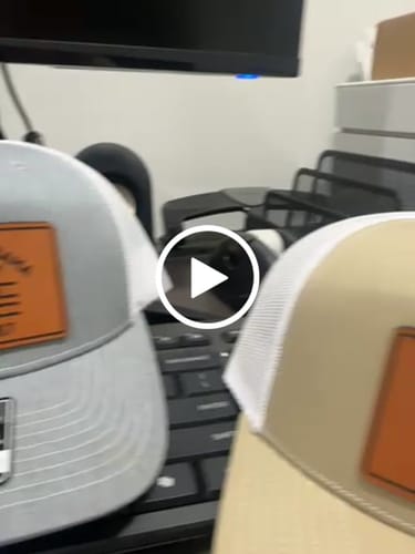 Customer video review of Richardson 112 Genuine Leather Patch Hats Laser Engraved