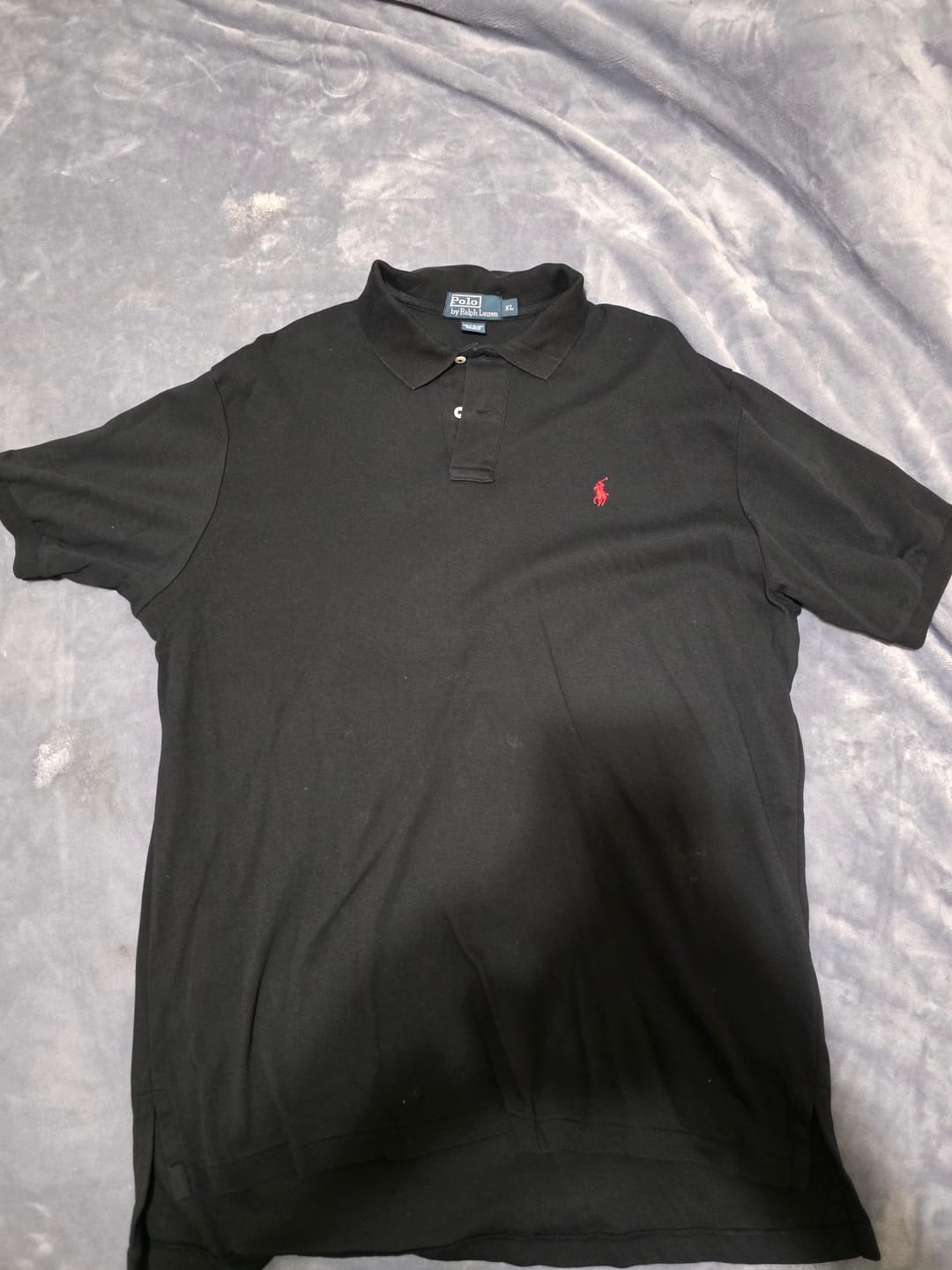 Customer photo review of Playera Polo Ralph Lauren Xgrande Xl Negro Pony Rojo