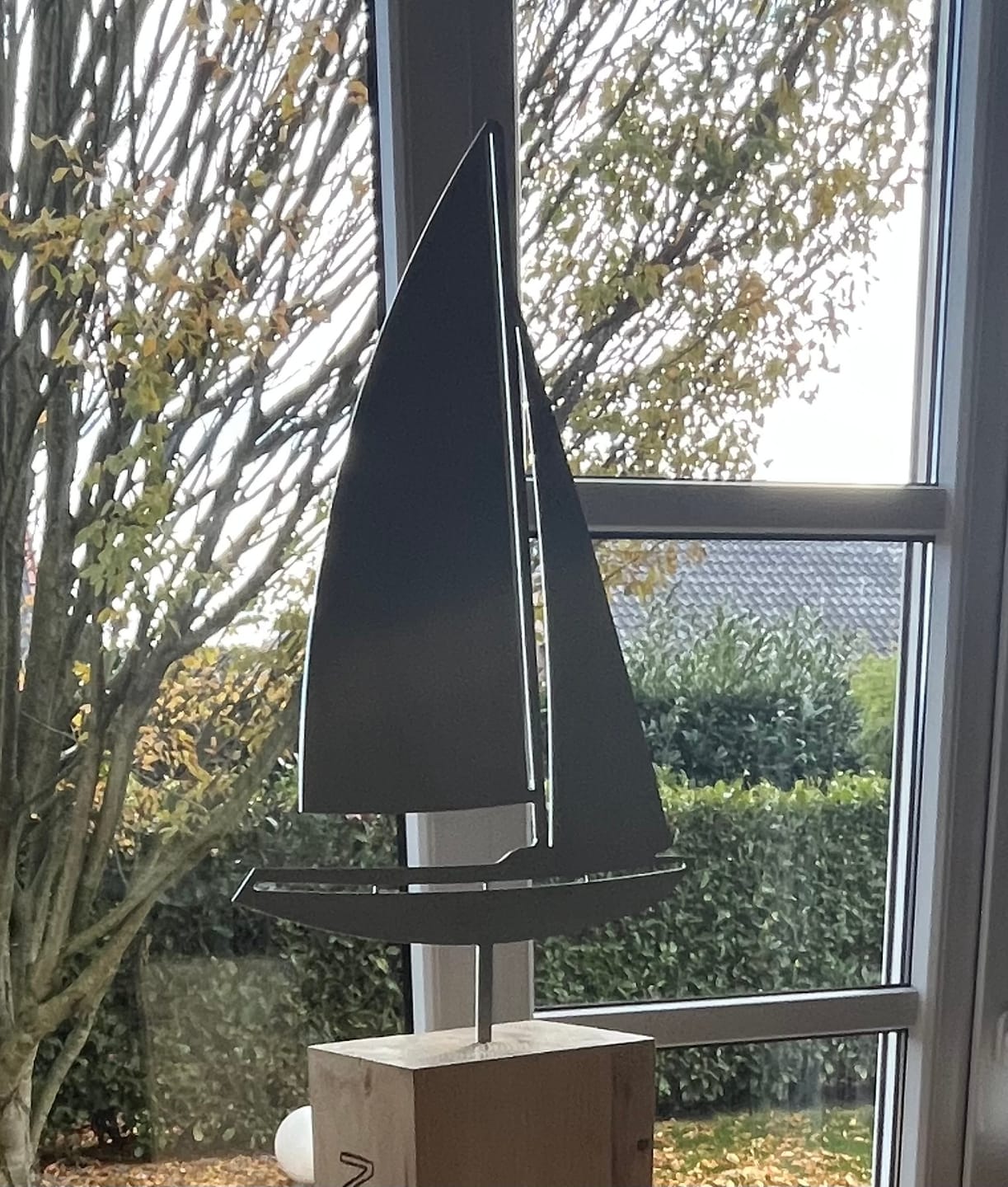 Customer photo review of Gartenstecker Segelboot