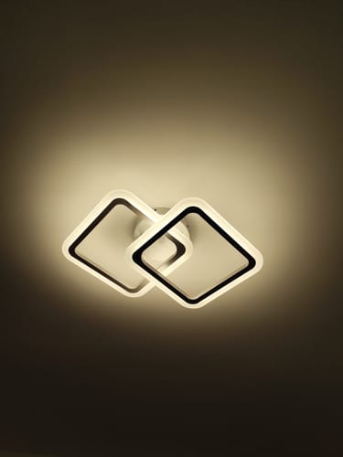 Costache D. review of Lustra LED 1+1 Square Design Alb Echivalent 300W Telecomanda image 1 out of 1