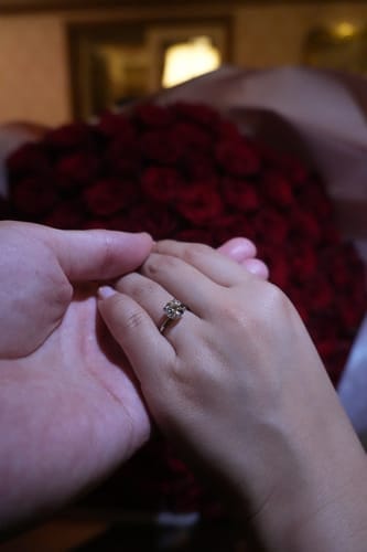 Customer photo review of The Milli Round Solitaire Ring Pt950 | ラボグロウンダイヤモンド 婚約指輪