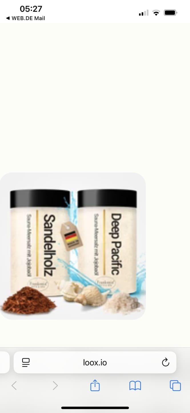 Customer photo review of Premium Sauna Meersalz Peeling "Nordsee Stärke" 2er Bundle