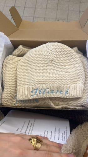 Customer photo review of Ensemble en maille Personnalisé