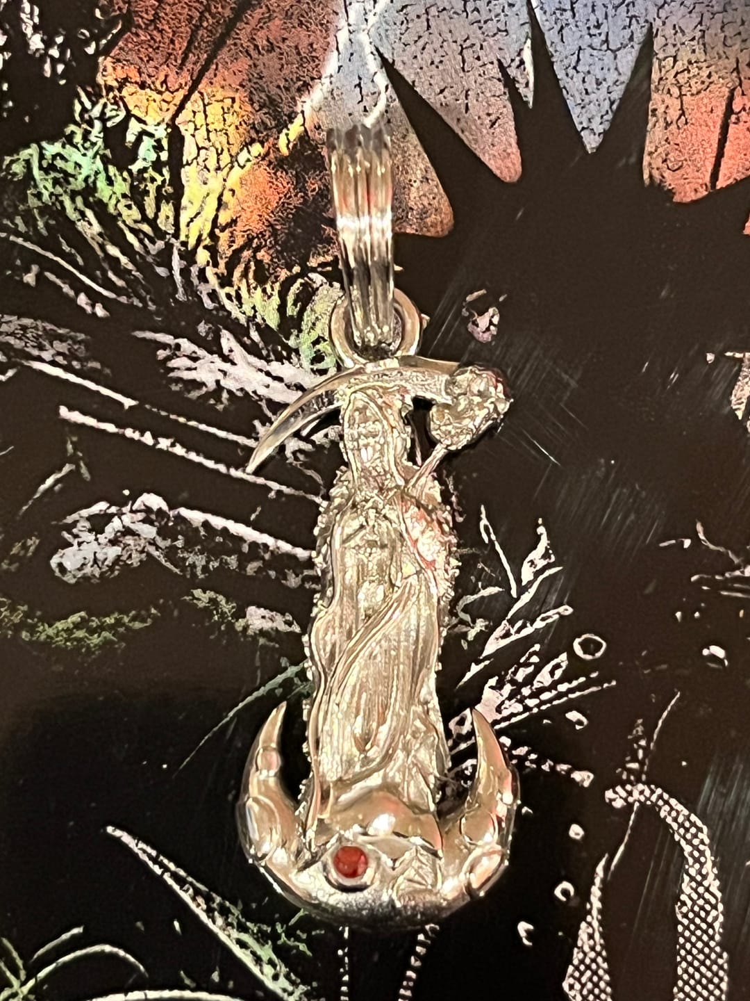 Customer photo review of UPGRADED SANTA MUERTE PENDANT