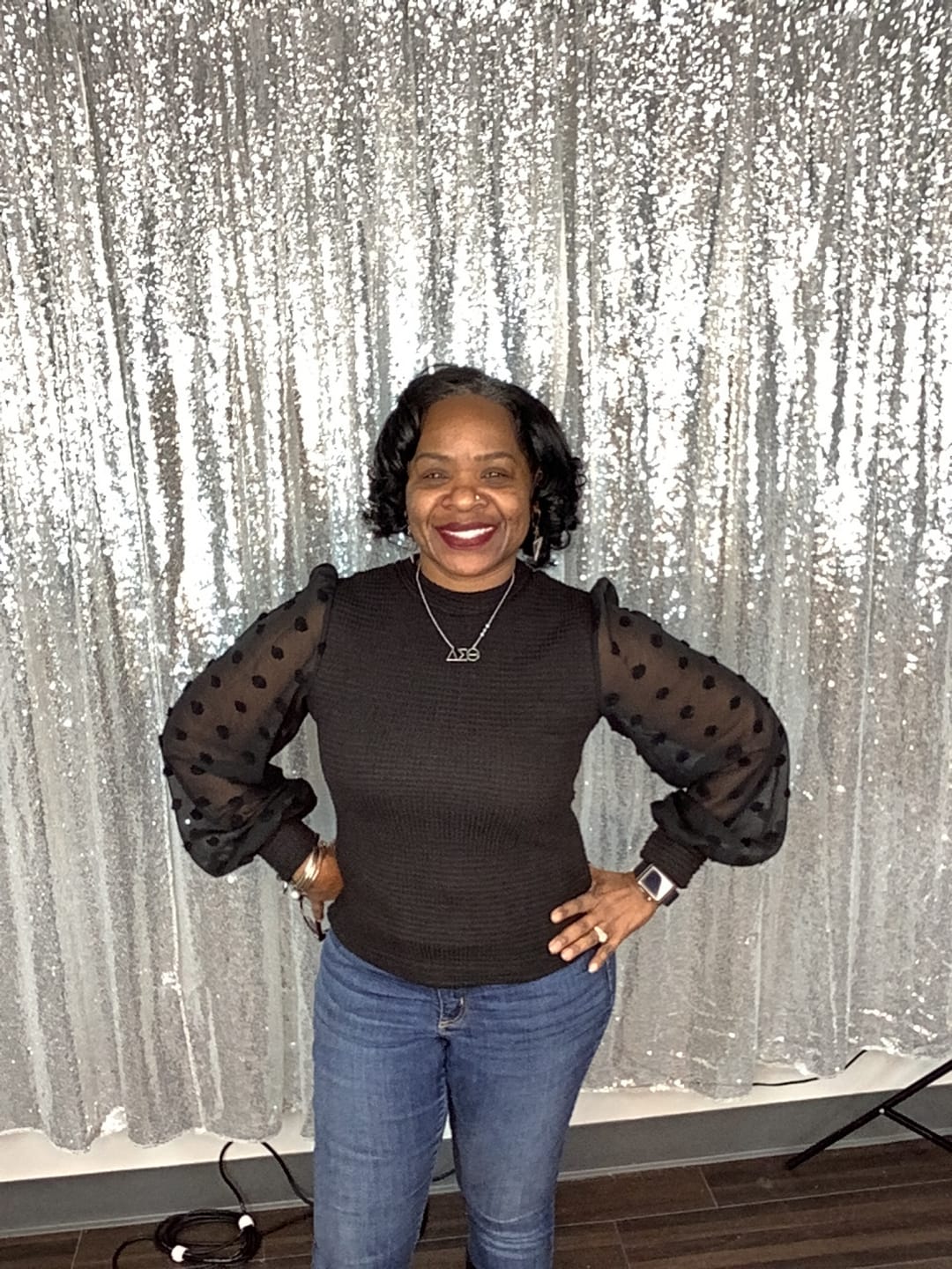 Customer photo review of Delta Sigma Theta - Greek Letter Necklace