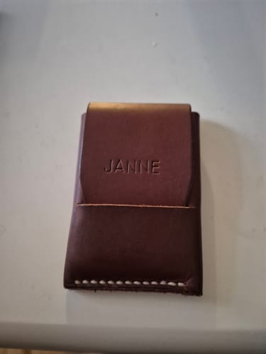 Customer photo review of Slimmad plånbok i äkta läder