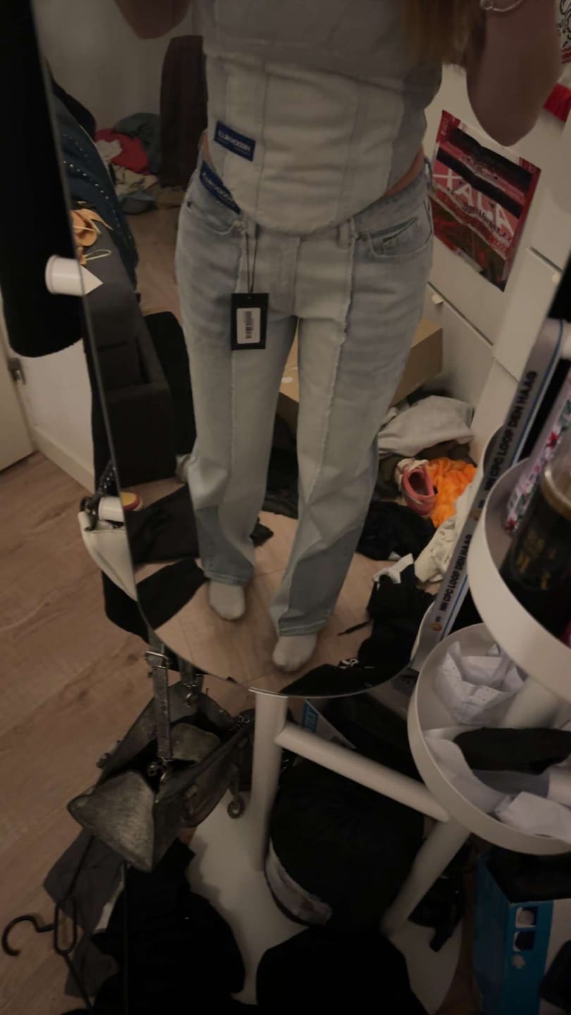 Customer photo review of REWORKED DENIM CORSET
