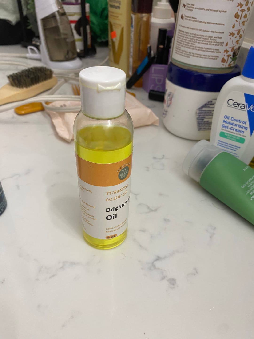 Customer photo review of TURMERIC GLOW UP BRIGHTENING OIL