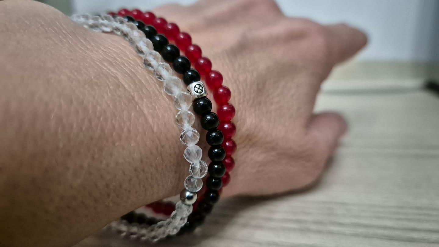 Customer photo review of Obsidian Armband - Perlen