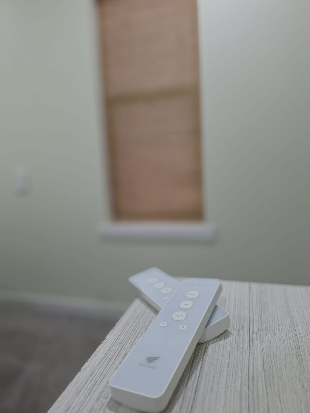 Customer photo review of SmartWings Motorized Woven Wood Shades 50%/70%/100% Blackout