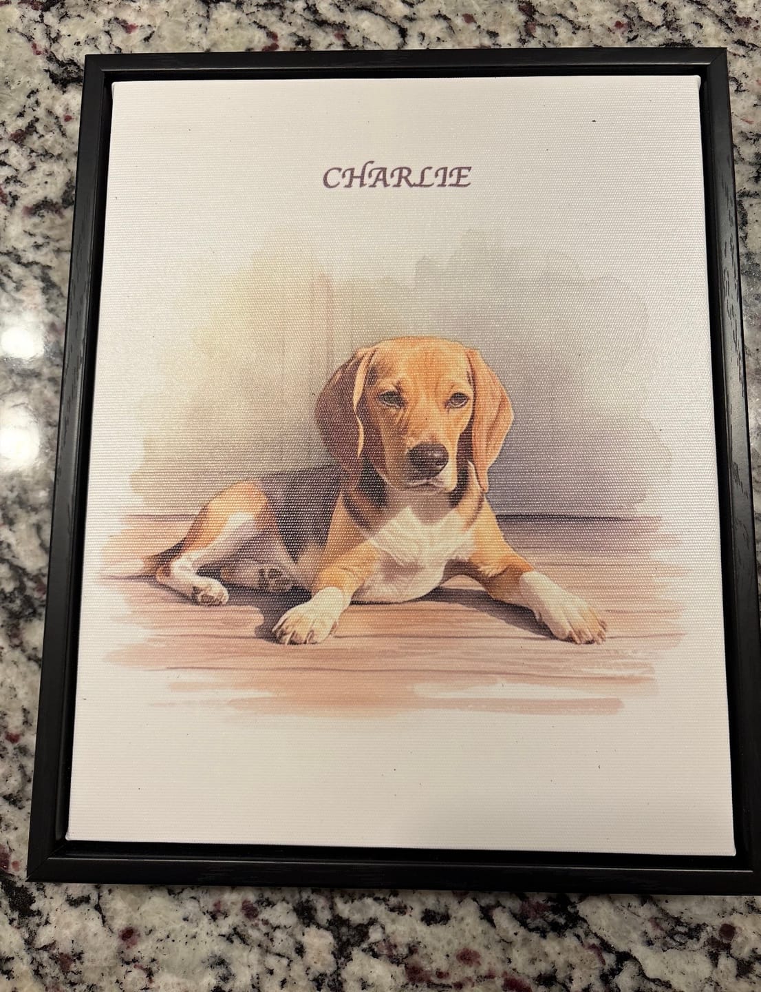 Customer photo review of Watercolor Pet Portrait