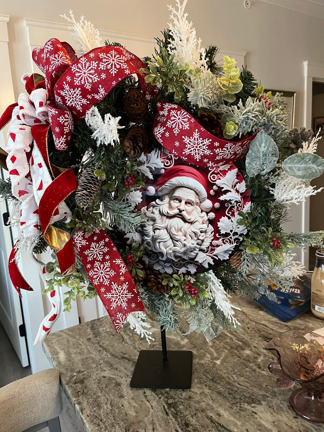 Customer photo review of Mounting Squares Bag of 100 - DECOE-002, attach a wreath sign, sign attachment