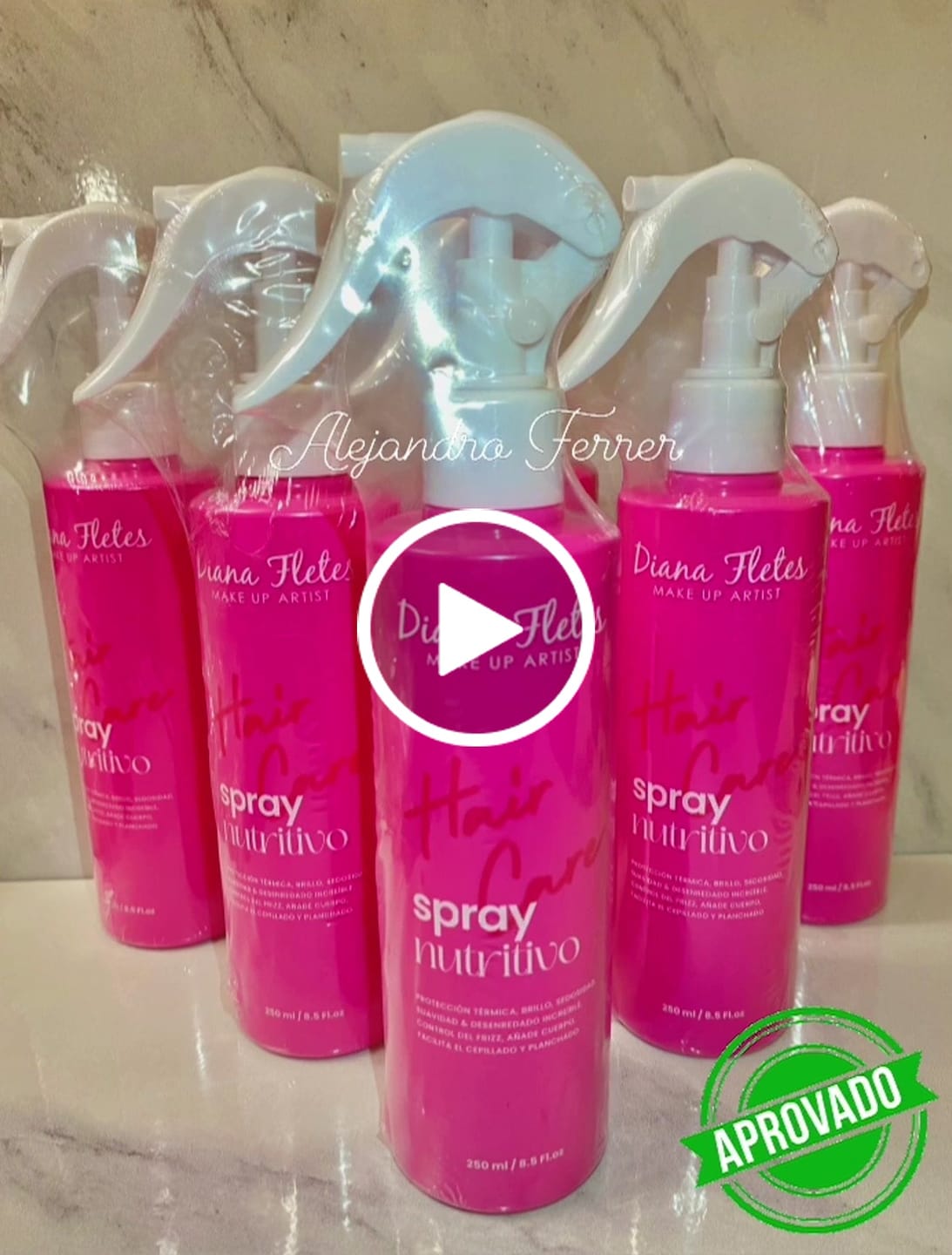 Customer video review of Spray Nutritivo Con Protector De Calor Diana Fletes