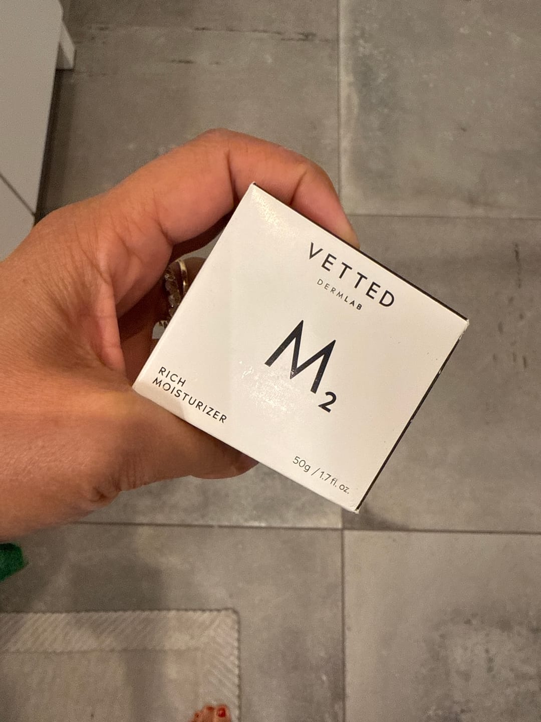 Customer photo review of M₂ Rich Moisturizer