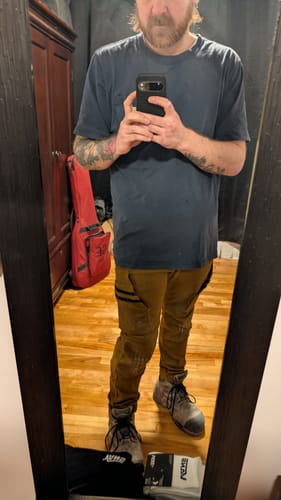 Customer photo review of FX-1 Slim Work Pants Whiskey