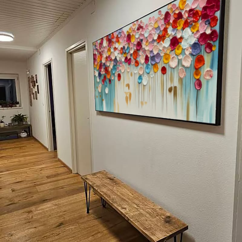 Customer photo review of Colorful Abstract Textured Painting Canvas #AT024