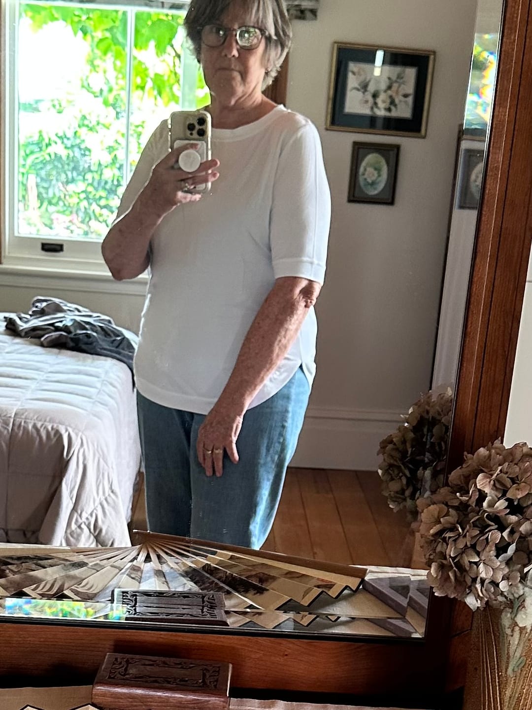 Customer photo review of Ruby Women's Modal Tee  |  White