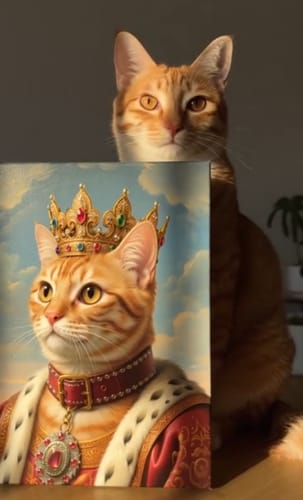 Customer photo review of Artzuzu Custom Portrait For Pets - The King