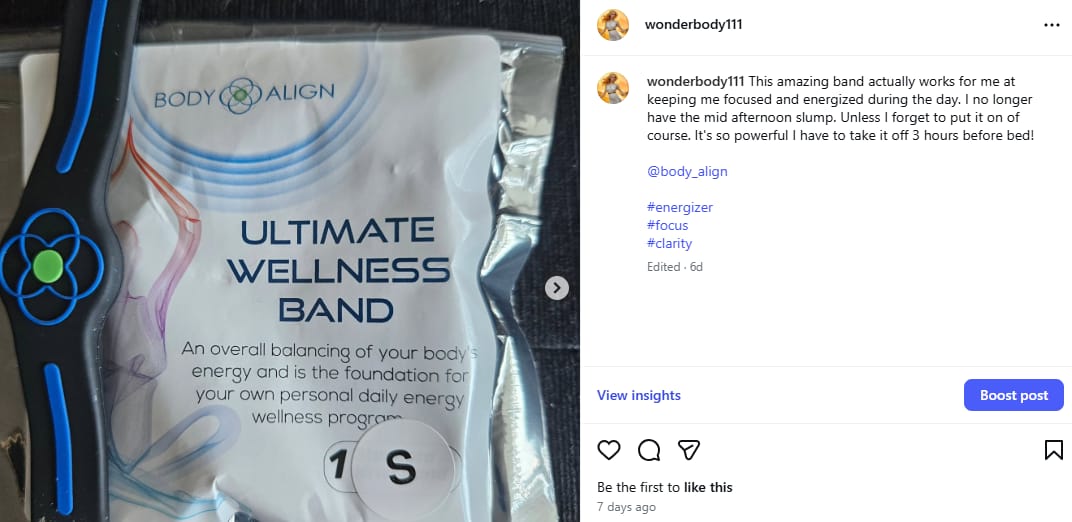 Customer photo review of Ultimate Wellness Band