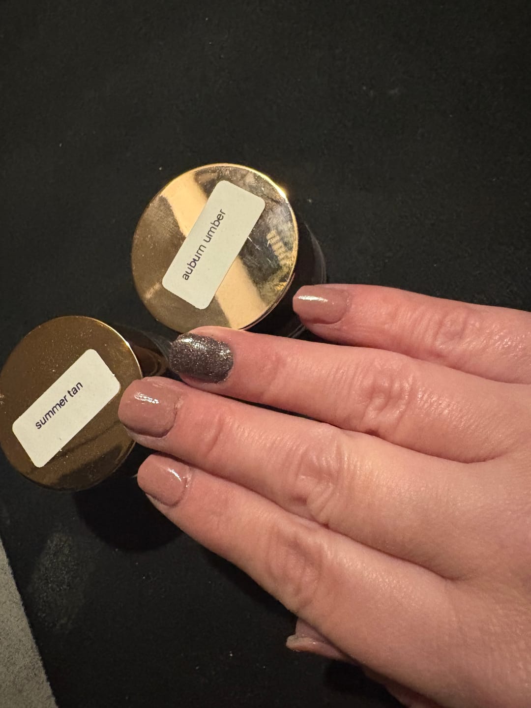 Customer photo review of Auburn Umber Dipping Powder
