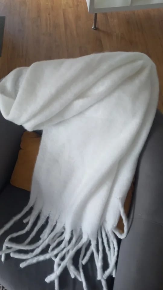 Customer photo review of Tanya Tasseled Winter Scarf