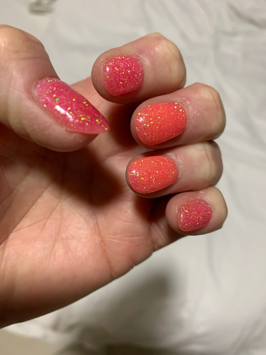 Customer photo review of Sweet Pink Bling Dipping Powder