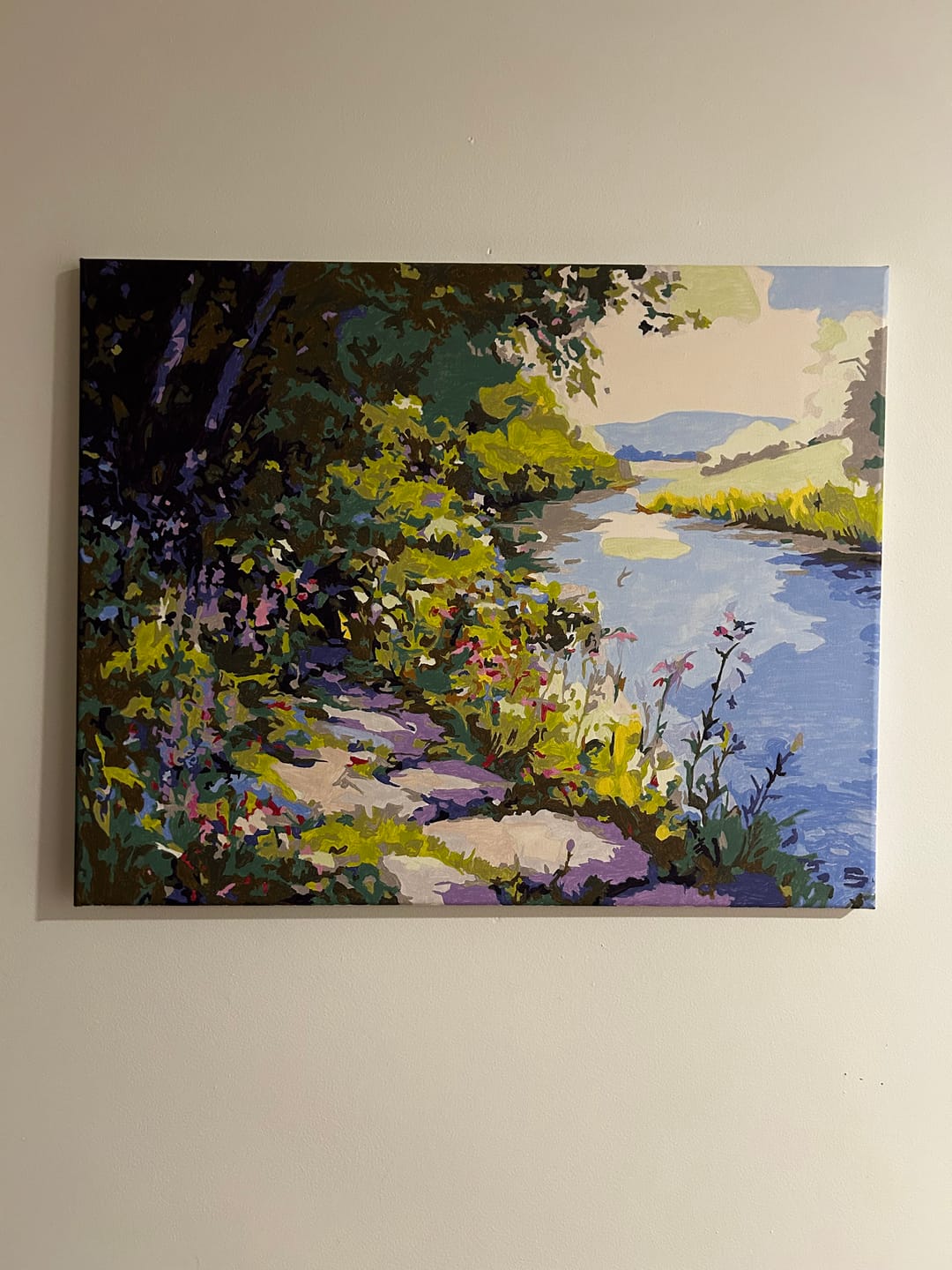 Customer photo review of Overgrown river course - Paint by Numbers