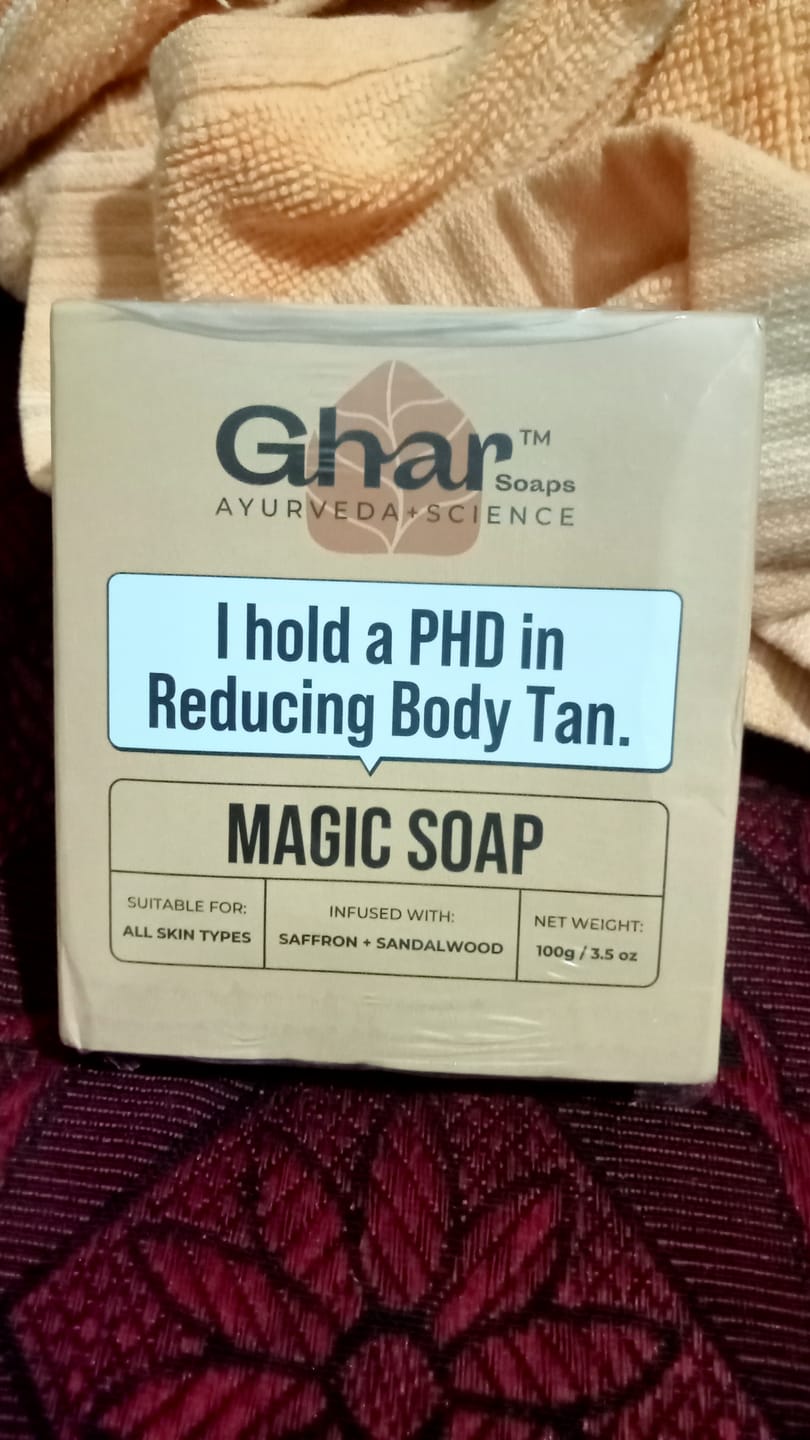 Customer photo review of Magic Soap (Sandal Wood and Saffron Soap)