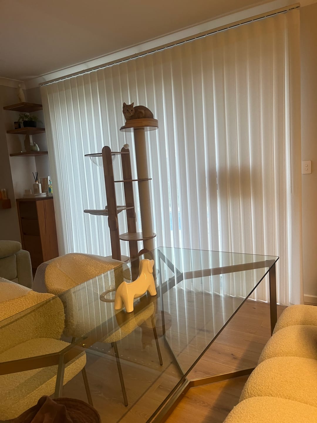 Customer photo review of Solid Wood Multi-Level Cat Tower - 183cm