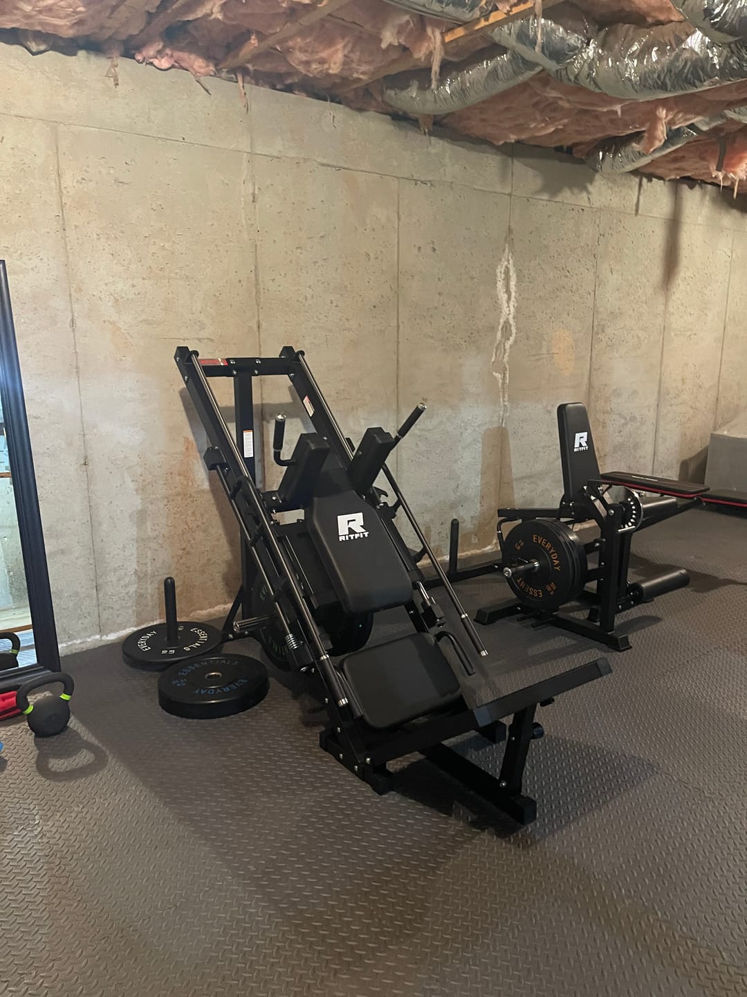 Customer photo review of RitFit BLP01 45 Degree 3-In-1 Leg Press Hack Squat and Calf Raise Machine