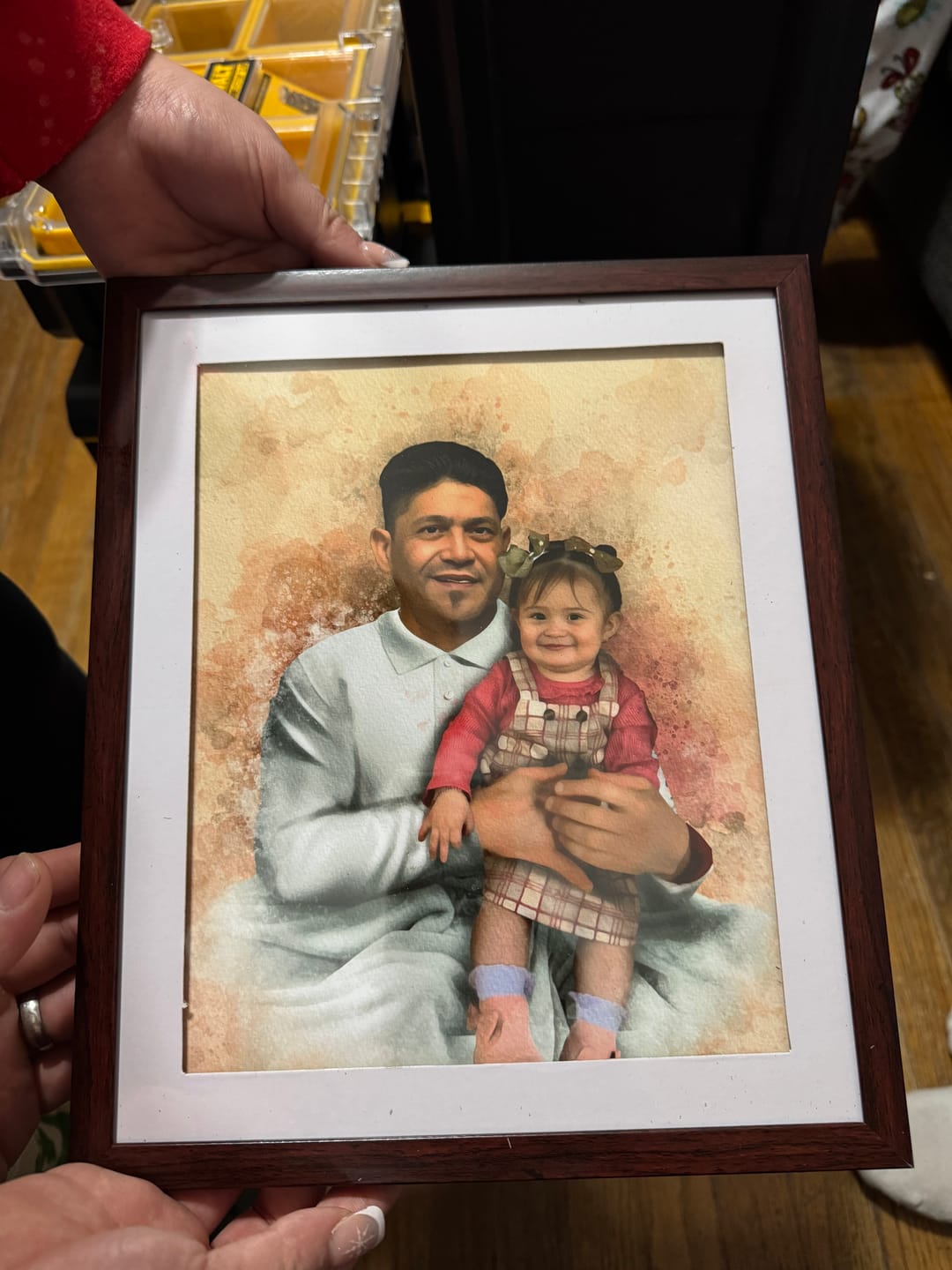 Customer photo review of Watercolor Memorial Portrait