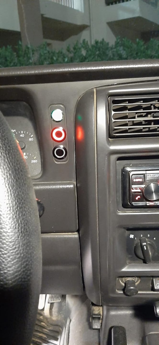 Customer photo review of 19mm Latching Push Button Switch LED Stainless Steel
