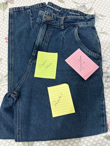 Edineia C. review of Calça Jeans Slouchy Cacau Marrom Claro image 1 out of 1