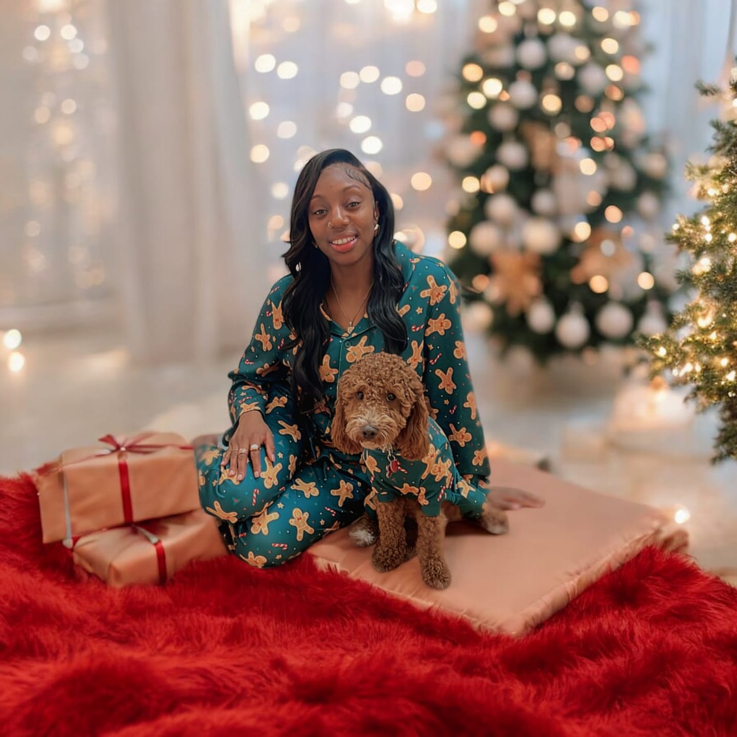 Customer photo review of Christmas Pajama Pants - Winter Wonderland