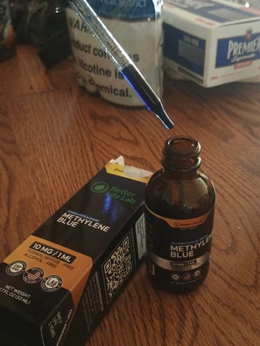 Customer photo review of Pharma-Grade Methylene Blue Tincture Supplements – Enhance Focus, Memory & Cognitive Energy