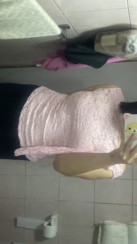 Customer photo review of TOP EMMA ENCAJE ROSADO
