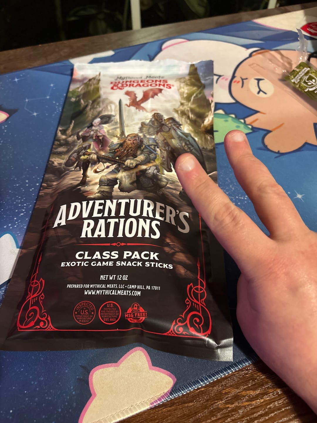 Customer photo review of DUNGEONS & DRAGONS Snack Sticks Variety Pack - Pack of 12 1 OZ. Exotic Game Snack Sticks