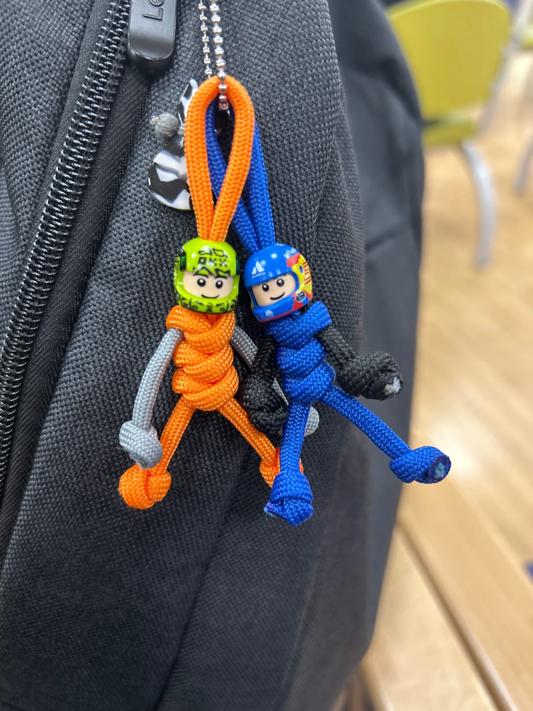 Customer photo review of CS WIL 2025 Racing Paracord Buddy Keychain