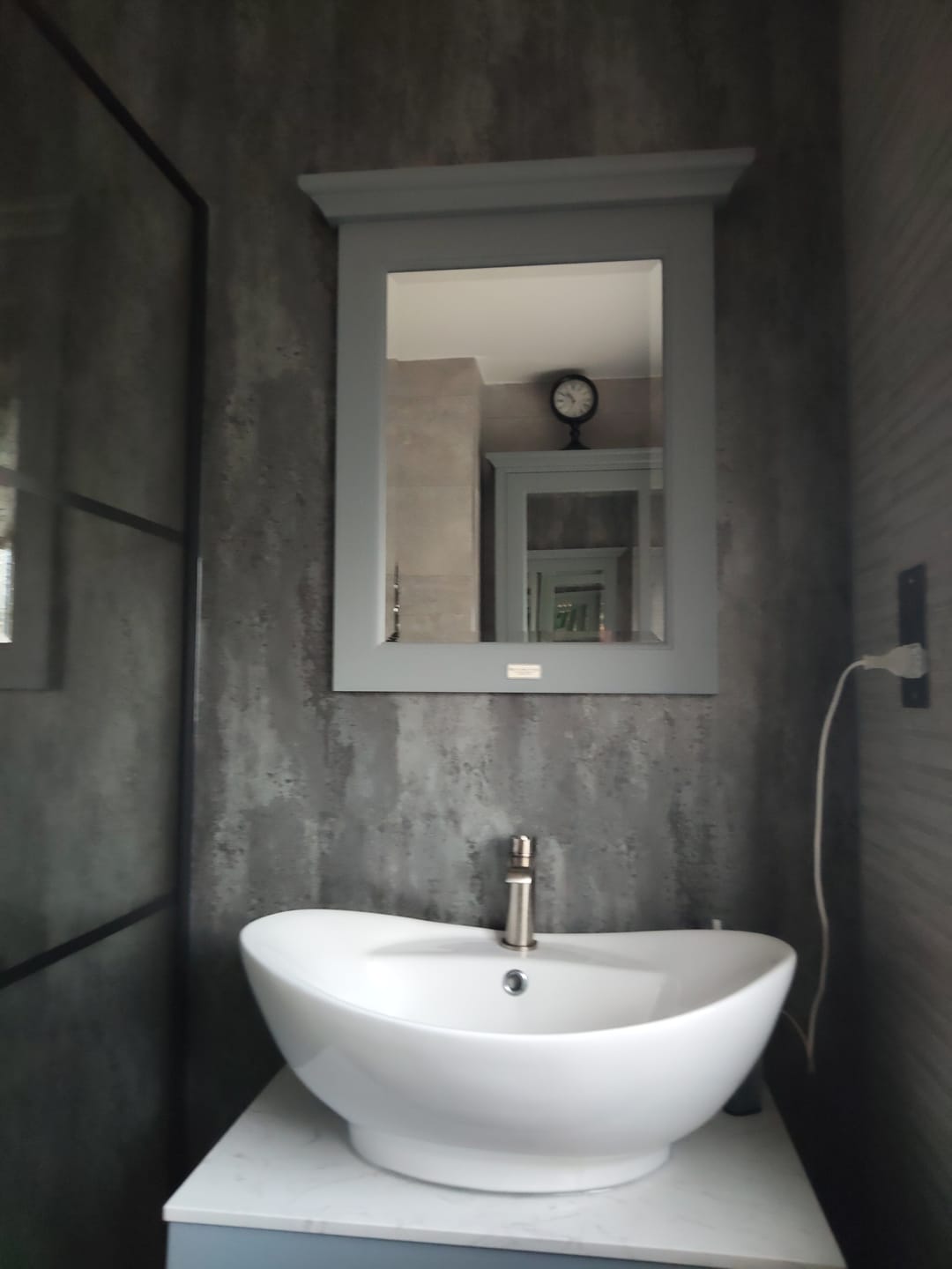 Customer photo review of 10mm Polished Concrete Matt Shower Panel 1M x 2.4M