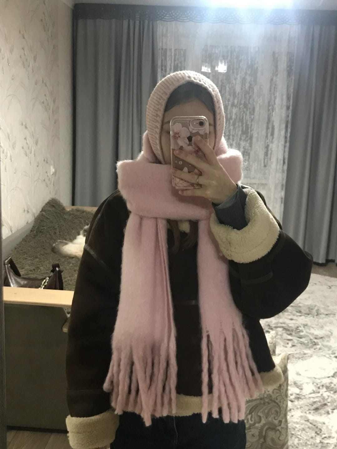Customer photo review of Tanya Tasseled Winter Scarf