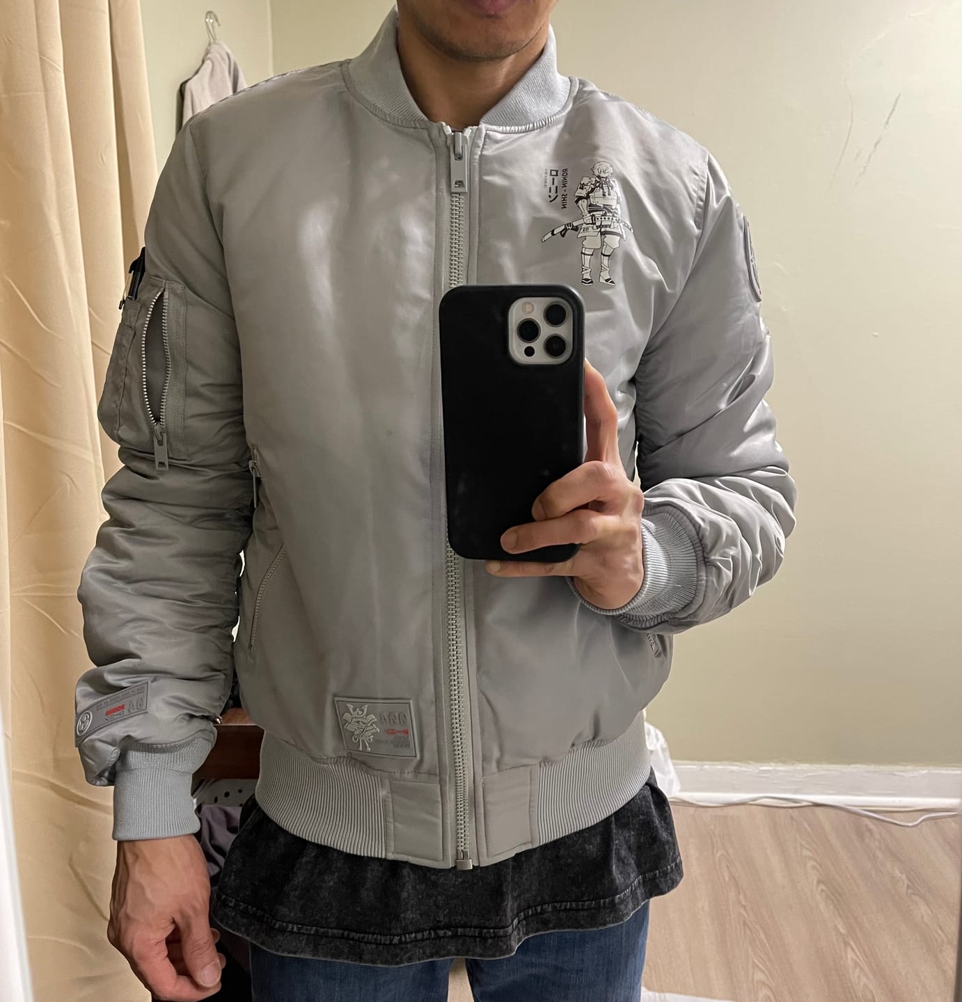 Customer photo review of Ronin MA-1  Bomber Jacket (Slim Fit)