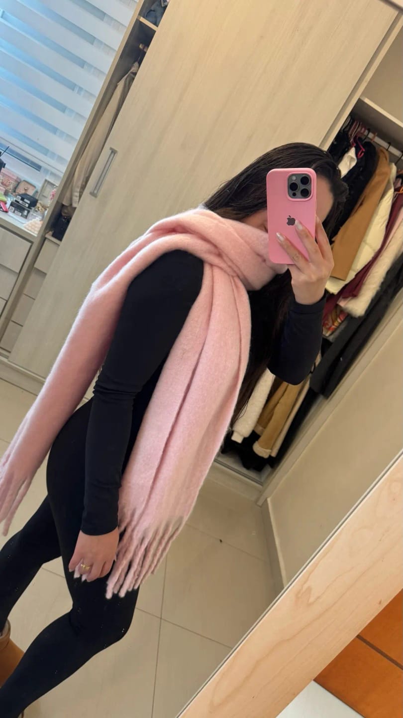 Customer photo review of Tanya Tasseled Winter Scarf